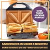 Gotham Steel Prensa para Panini Antiadherente, Sandwichera 2 en 1 para Desayuno / Parrilla con Luz Indicadora, Hace 2 Sándwiches con Bordes Fáciles de Cortar 2