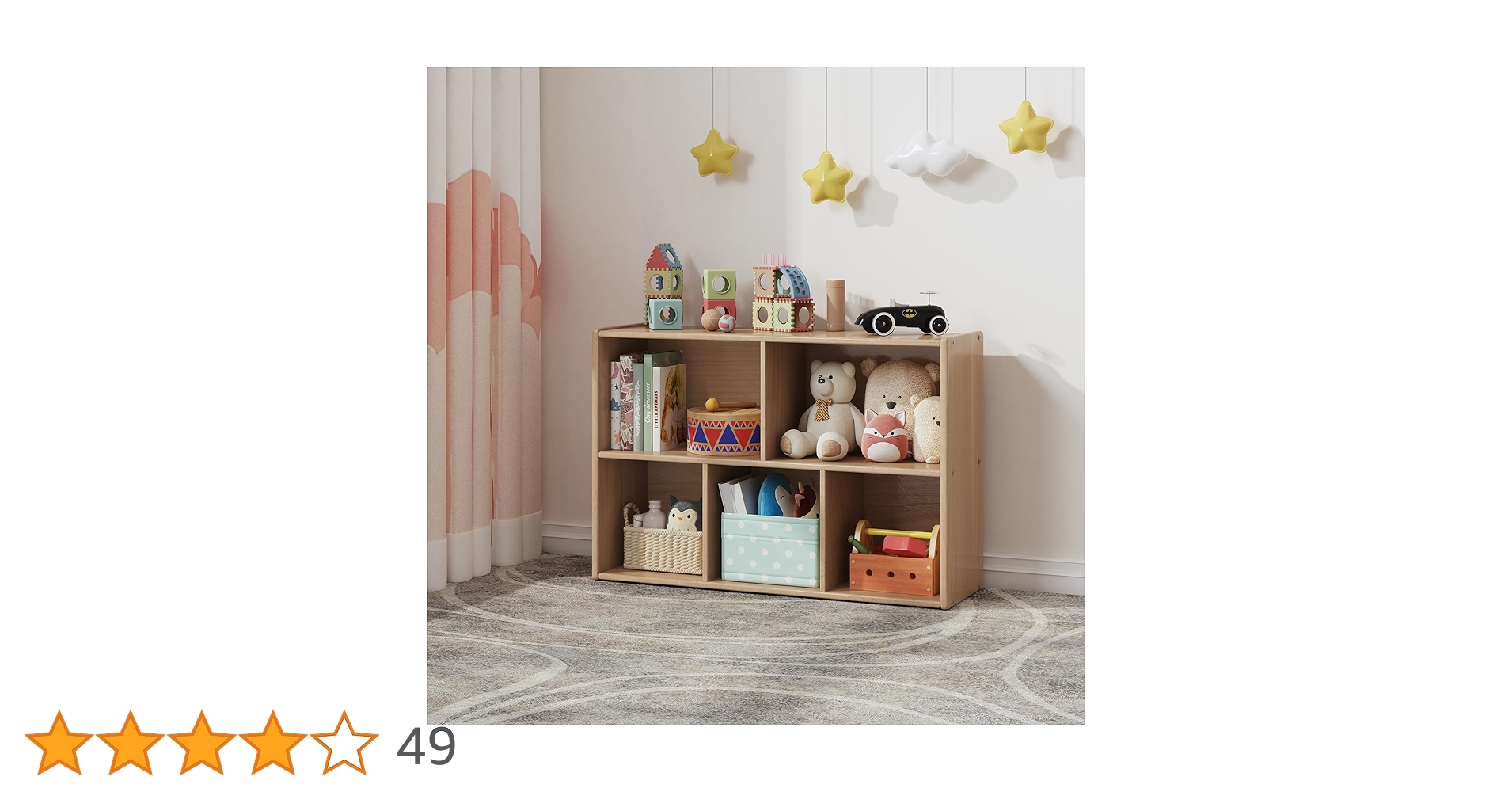 Amazon.co.jp: ERUGI 2段 モンテッソーリ 無垢材 棚 おもちゃ