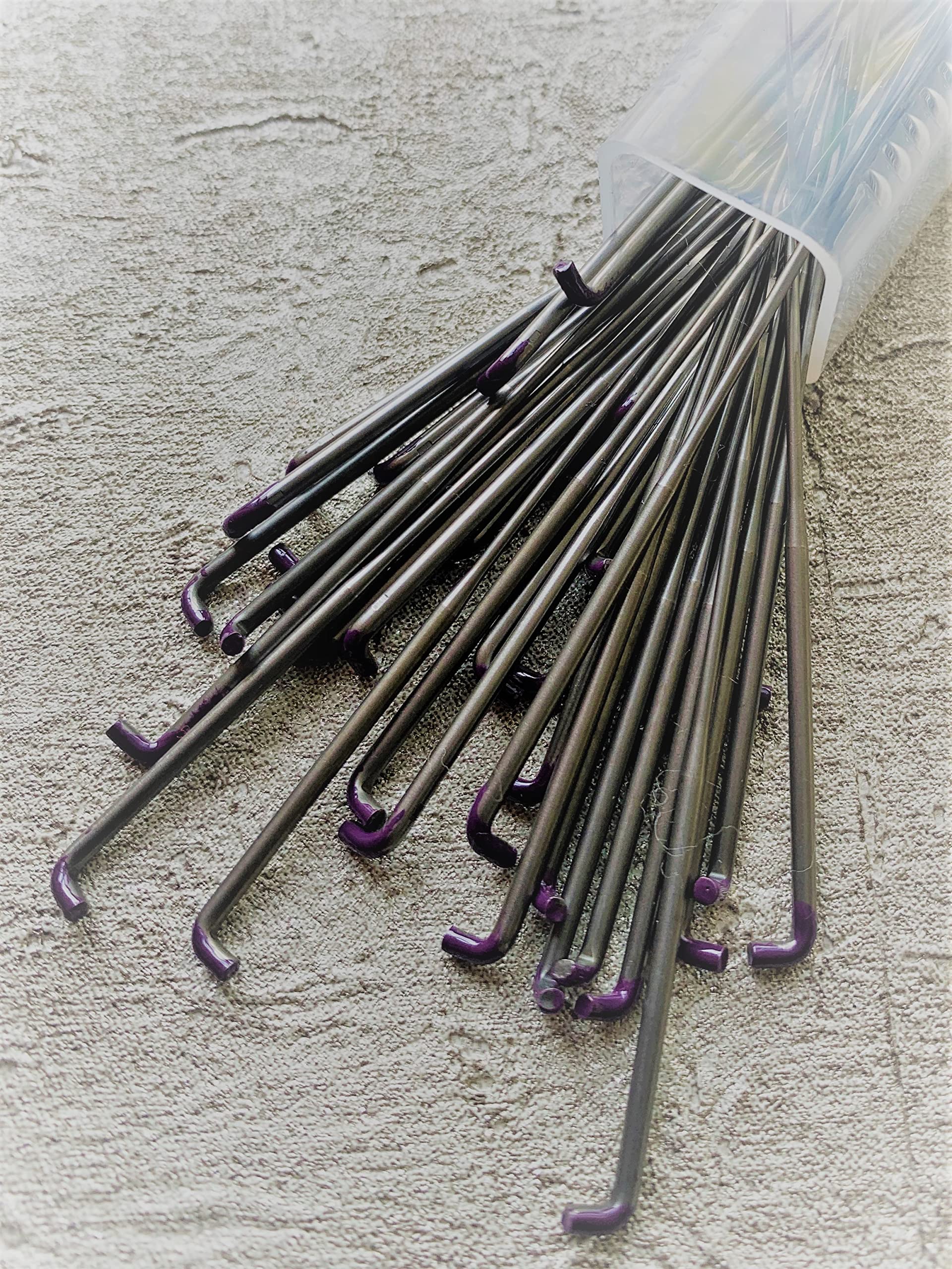 Heidifeathers Purple 38G - Twisted Medium Heidifeathers® Needle Felting Needles - Colour Coded - High Quality Needles - Triangular, Star, Twisted, Reverse, Startwisted, Forked, Crown (, 10 Needles)