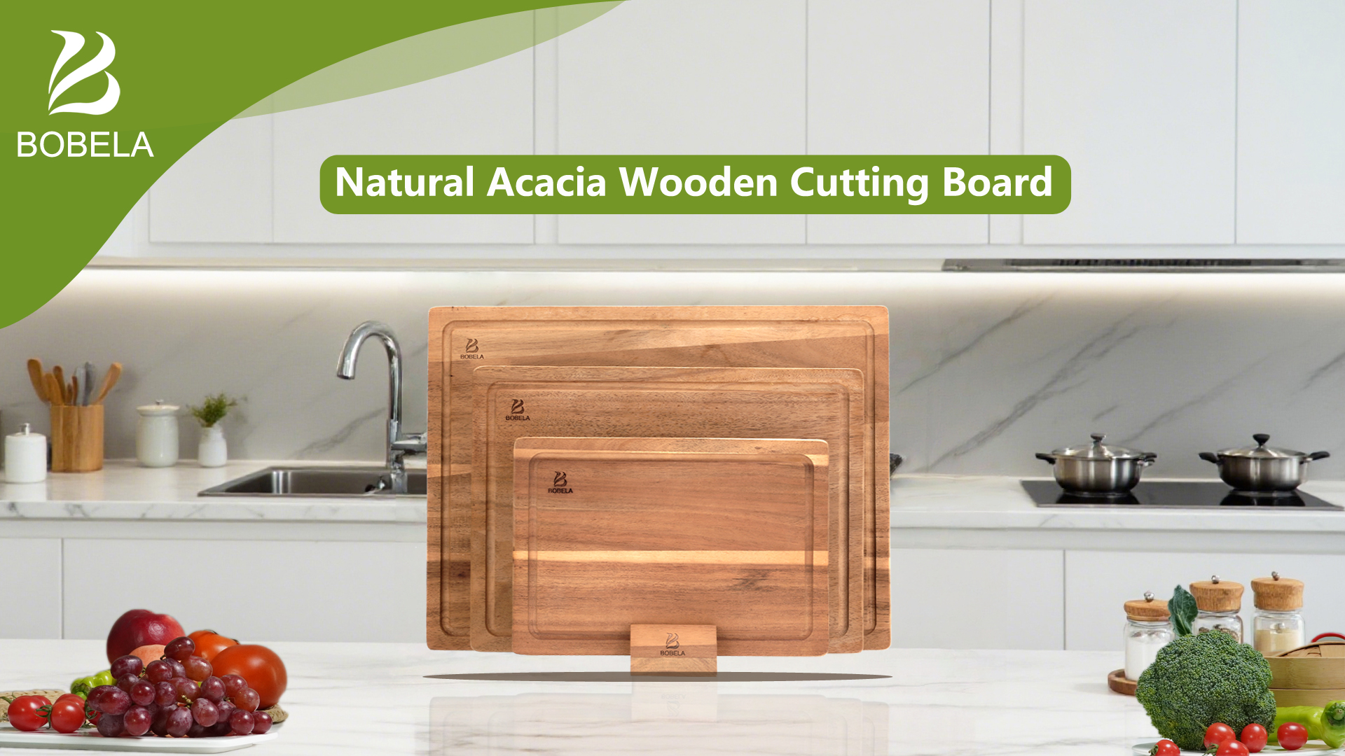 Set de Tablas Para Cortar de Madera Acacia 3 Piezas miniatura 7