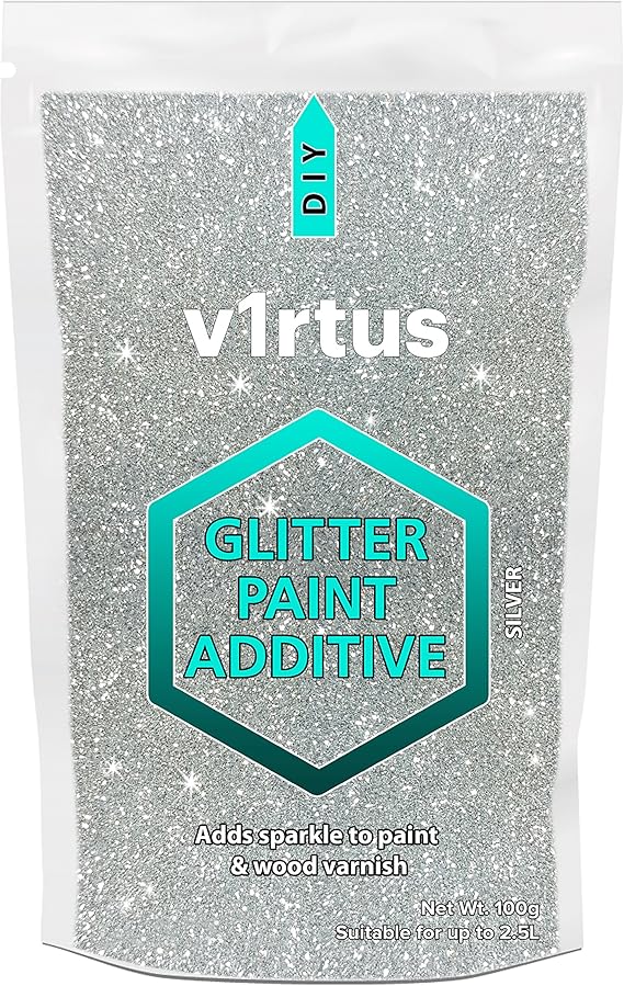 v1rtus Silver Glitter Paint Additive NEW 2019 Mix with Any Water