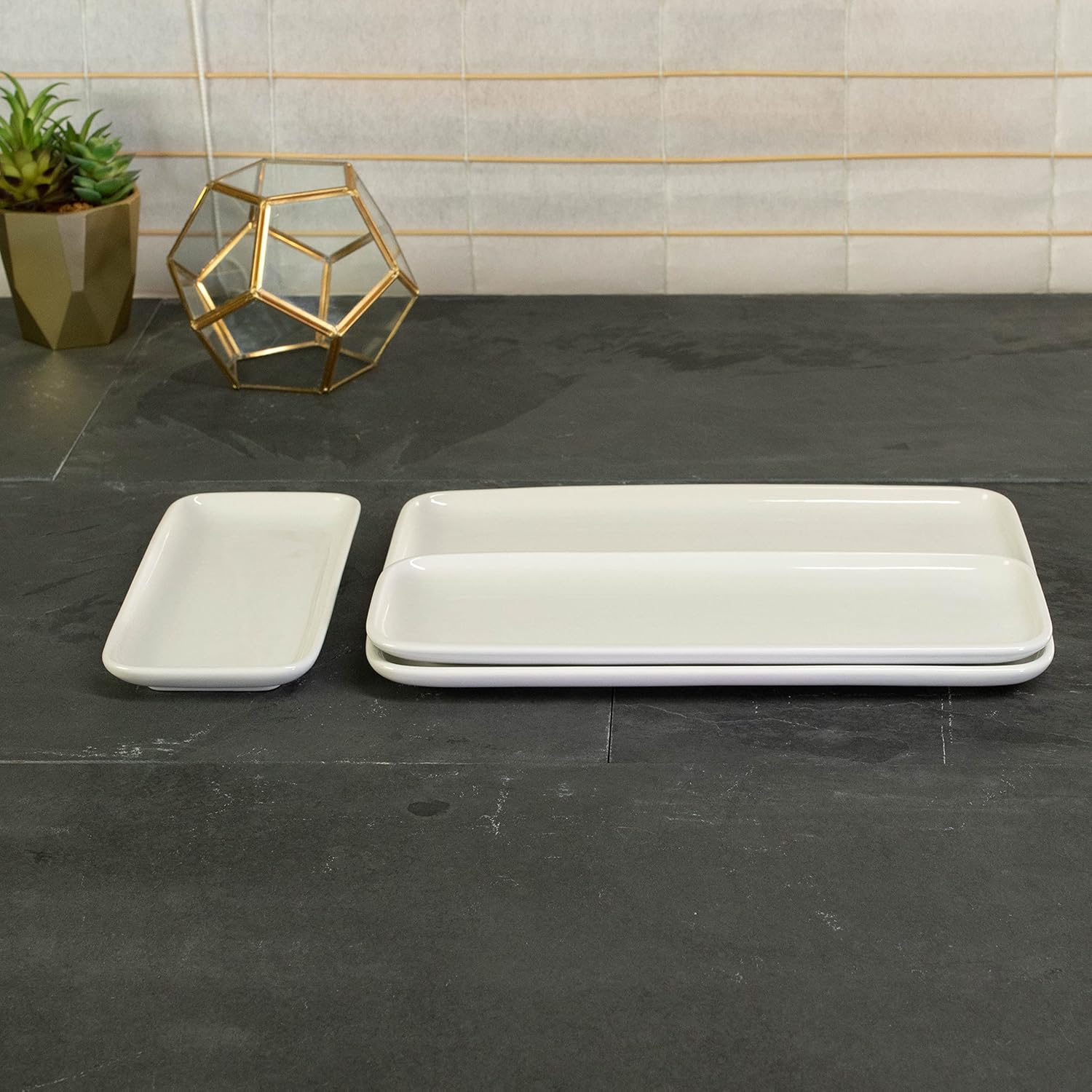 BIA Cordon Bleu Modulari 磁器アソート長方形大皿3点セット S (7.75インチ) M (11.75インチ