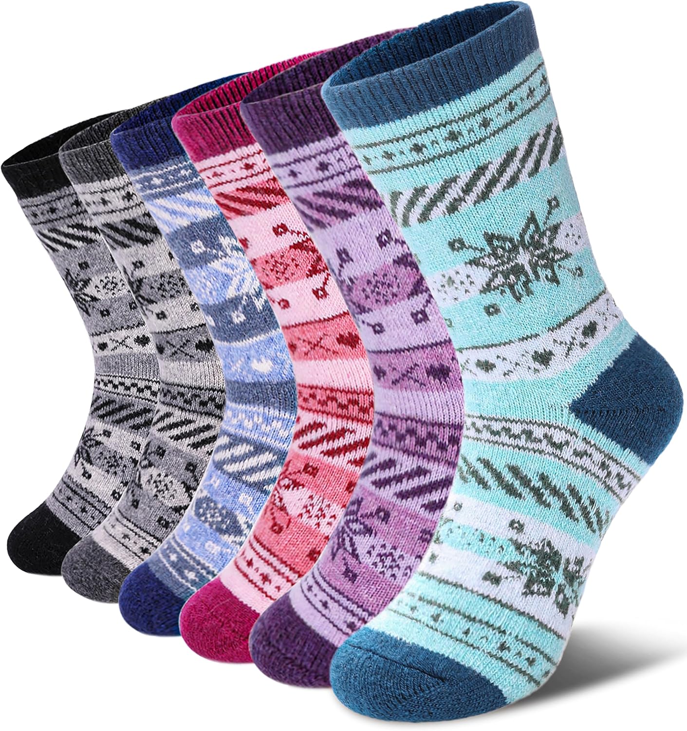 Kids Merino Wool Hiking Socks for Boys Girls Toddlers Thermal Winter Warm Thick Crew Boot Snowboarding Gift Socks