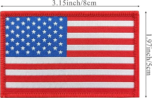 Miniatura 3 de JBCD Paquete de 2 parches de bandera estadounidense de Estados Unidos, parche táctico de bandera del orgullo para ropa, sombrero, equipo militar