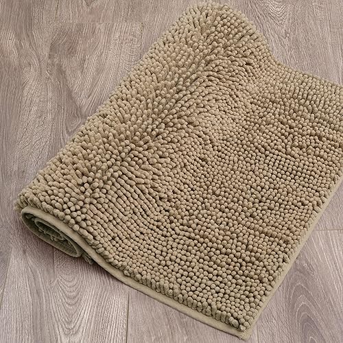 Miniatura 3 de Resort Collection - Tapete de baño de chenilla, 21 x 34 pulgadas, lino