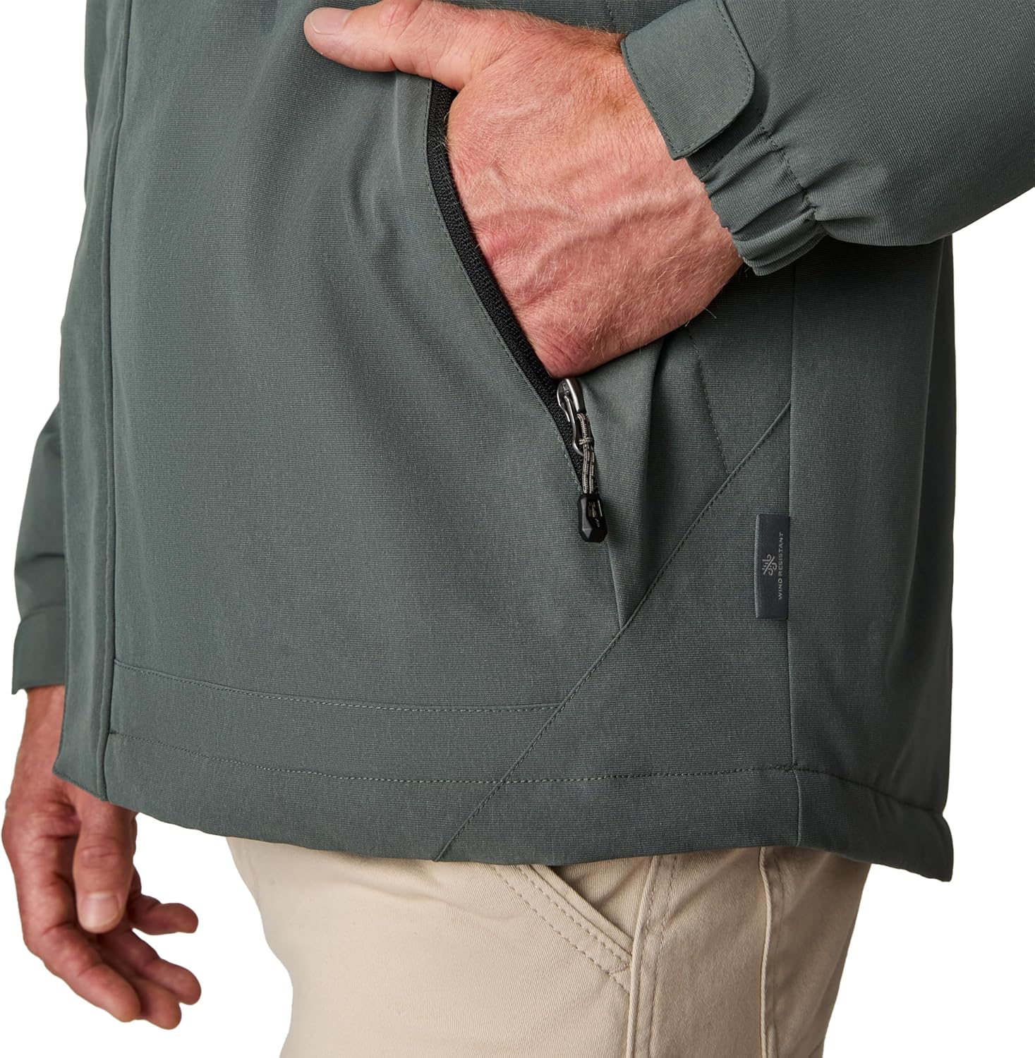 Free Country Men's Winter Softshell Ski Jacket Water and Wind Resistant Coat Warm Insulated Hooded for Men-Denali - Image 5