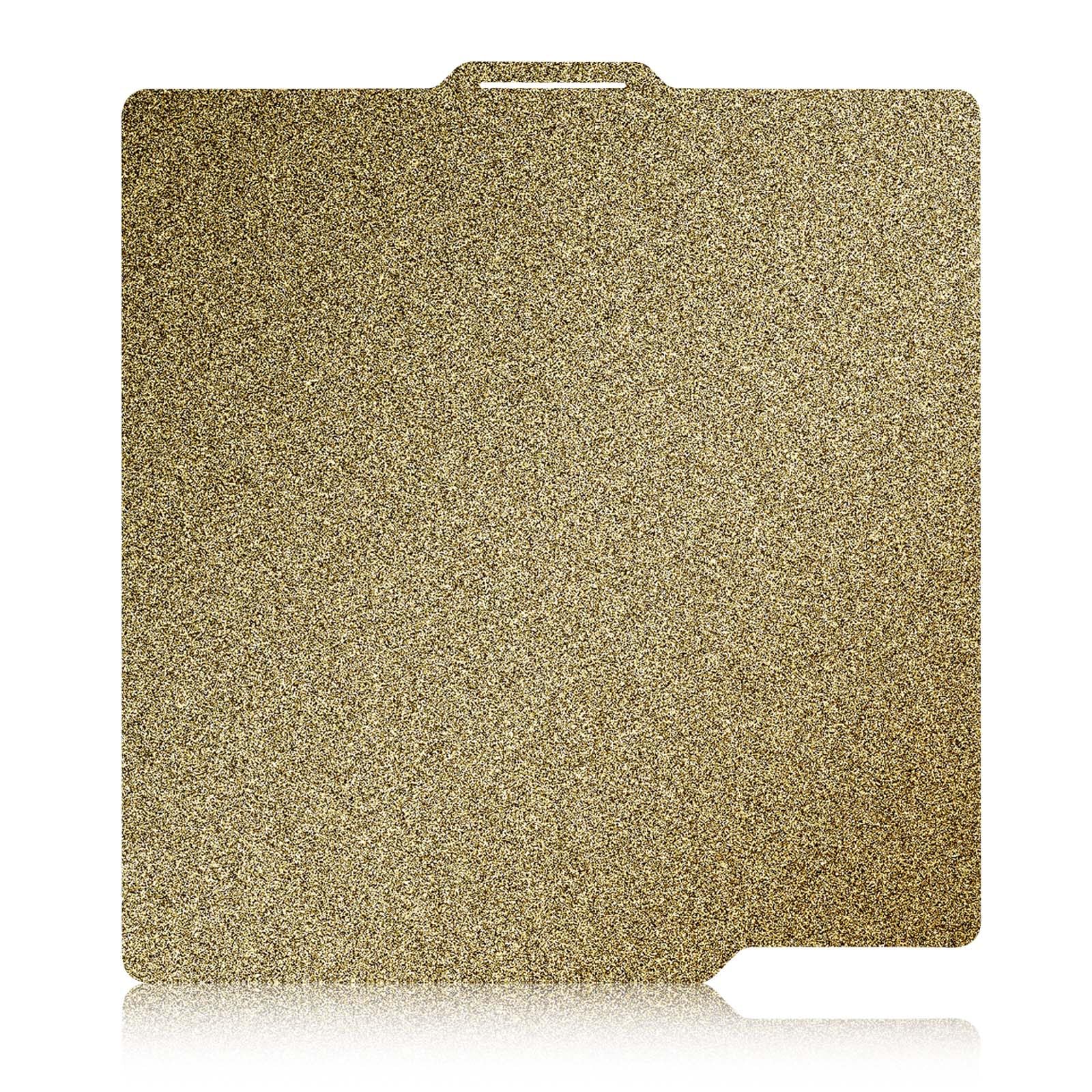 IdeaFormer Double Sided Golden Textured PEI Spring Steel Sheet 257x257mm, Flexible PEI Print Bed for Bambu Lab X1 X1C P1P P1S A1 3D Printer