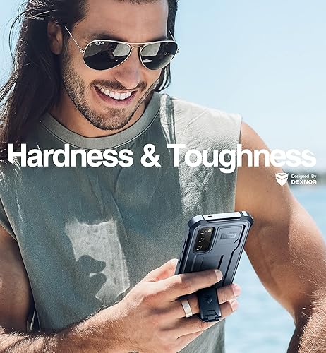 Vista 17 de Dexnor Funda para Samsung Galaxy S20 FE, [protector de pantalla y soporte integrados] Protección de grado militar resistente a prueba de golpes
