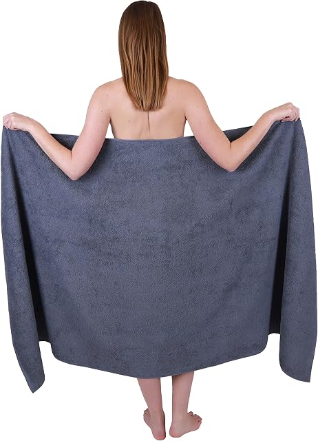 Betz Ręcznik kąpielowy duży XXL Berlin rozmiar 100 x 200 cm ręcznik kąpielowy ręcznik do sauny 100% bawełna ciemnoszary
