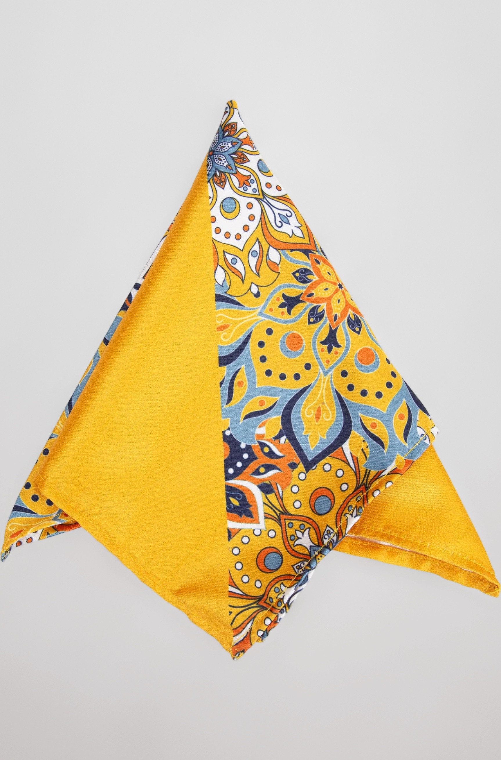 Men's Yellow Floral Pocket Square