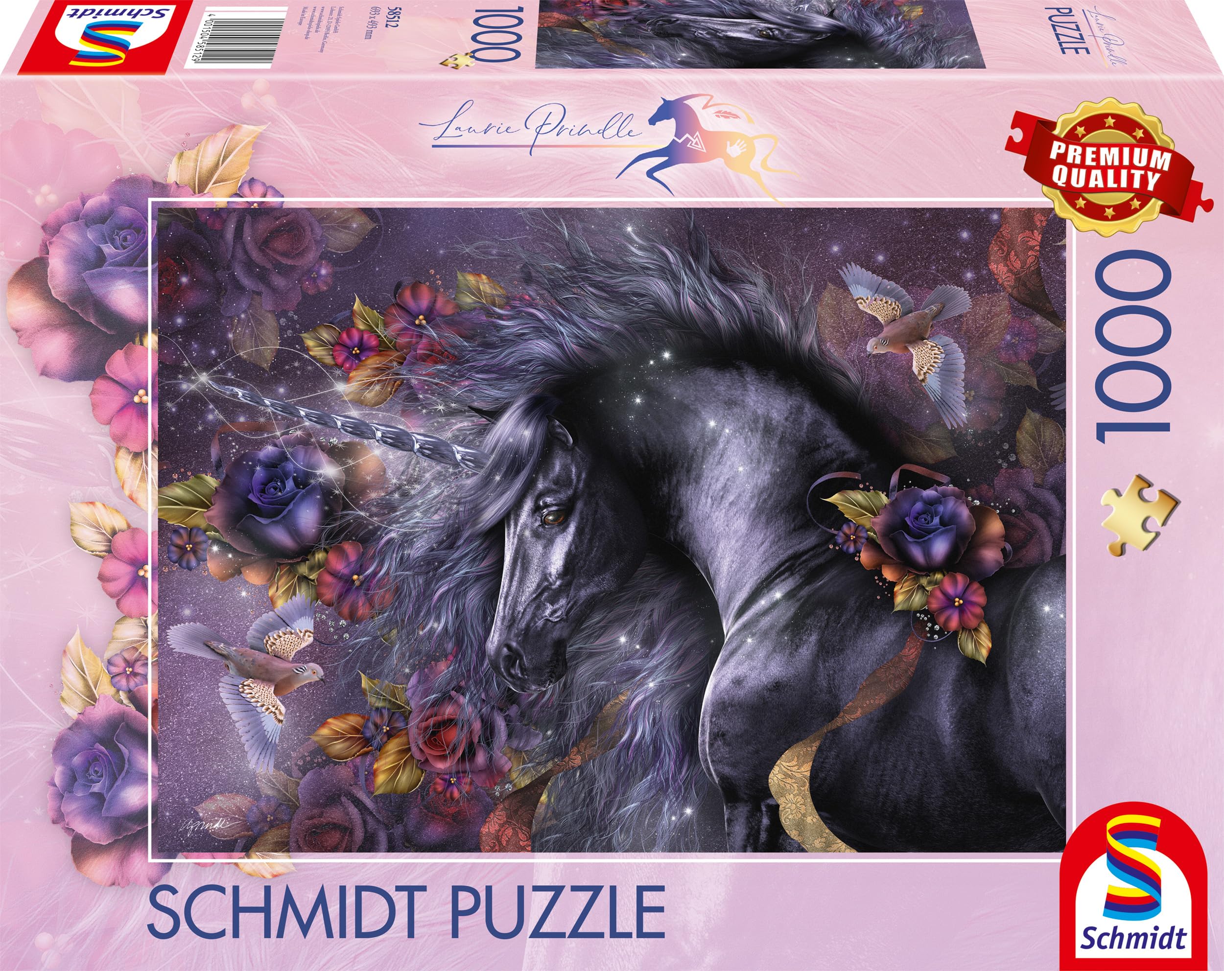 Amazon.com: Schmidt Spiele 58512 Laurie Prindle Blue Rose 1000
