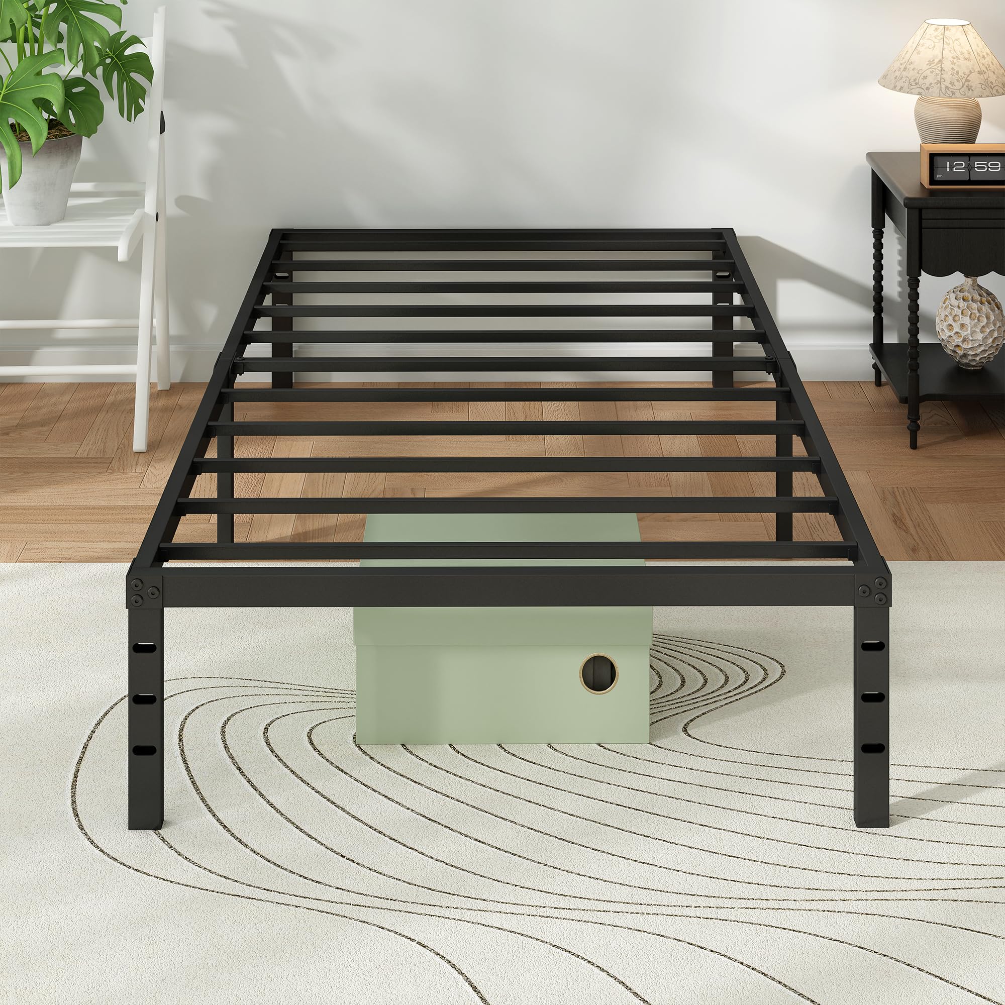 Best Twin Metal Bed Frame Picks for 2026 5 Chroark Metal Platform Bed Frame Twin Size, 14 Inch Height with Heavy Duty Steel — product photo