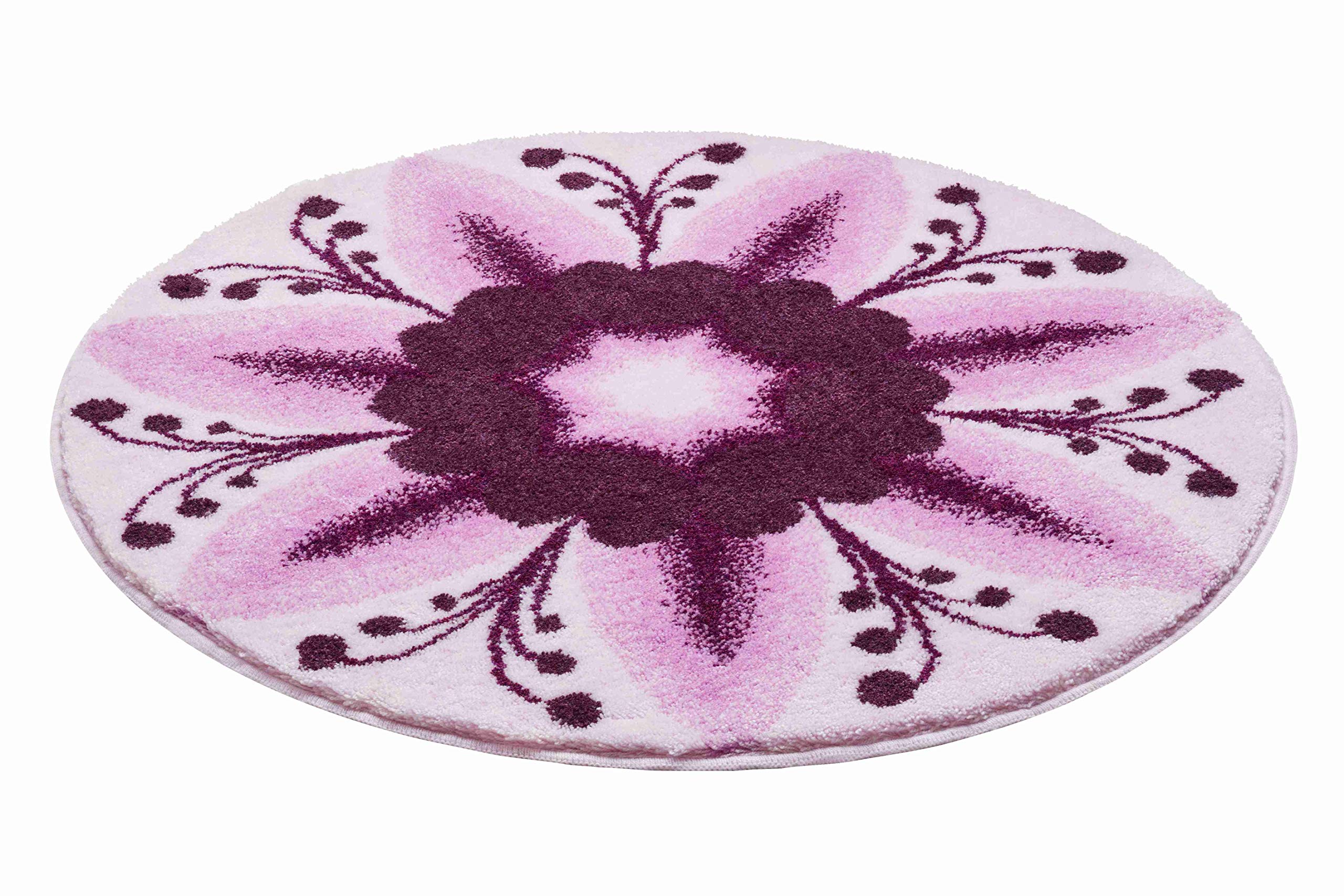 GRUND Badteppich 60 Cm Rund – Rutschfest, Ultra Weich & ÖKO-TEX-zertifiziert, 5 Jahre Garantie
