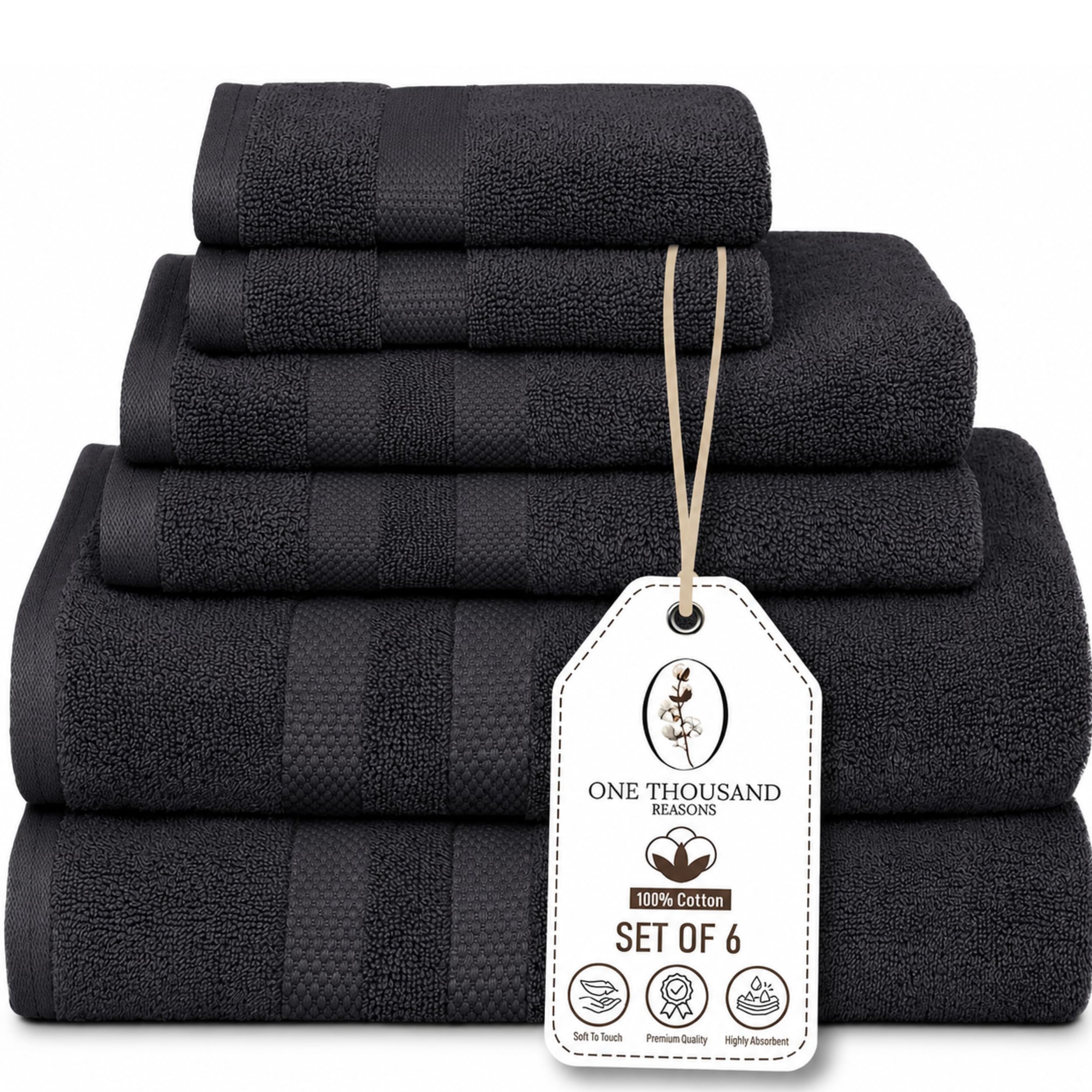 Premium Staple Cotton Bathroom Towel Set