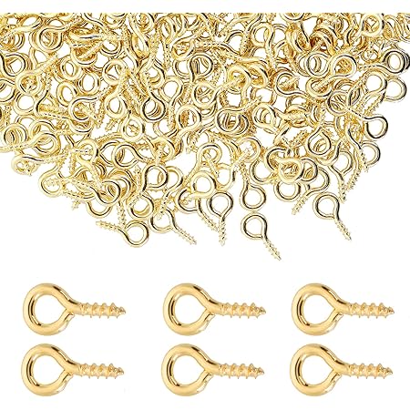 Viti A Occhiello Per Occhio Occhielli A Vite In Metallo, 20 Pezzi M4 X 50 Mm, Piccoli Bulloni A Occhiello In Acciaio Inox, Resistenti Ganci Per Legno, Amaca, Fili : : Fai - Foto 6