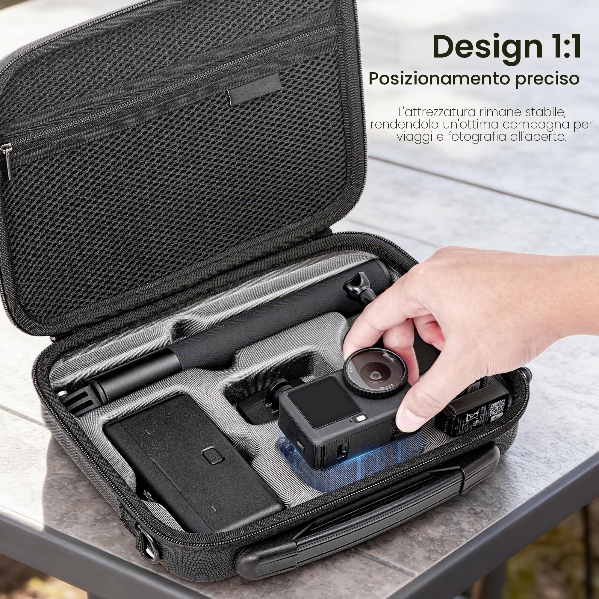 STARTRC PHOTO Custodia Rigida Impermeabile per DJI Osmo Action 6, Borsa Trasporto Fotocamera Sportiva con Schiuma Borsa da Viaggio per Action Cam Accessori