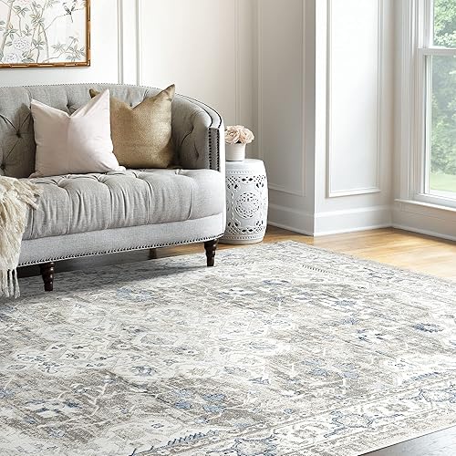 Miniatura 4 de Alvina - Alfombra de área marrón de 5 x 7, 5 x 7, alfombra para sala de estar, comedor, dormitorio, alfombra de cocina, alfombra de entrada,