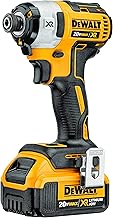 DEWALT Parafusadeira de Impacto de 1/4 Pol. (6,4mm) com 2 Baterias 20V MAX* Ion-Litio 4.0Ah e Maleta 220V DCF887M2