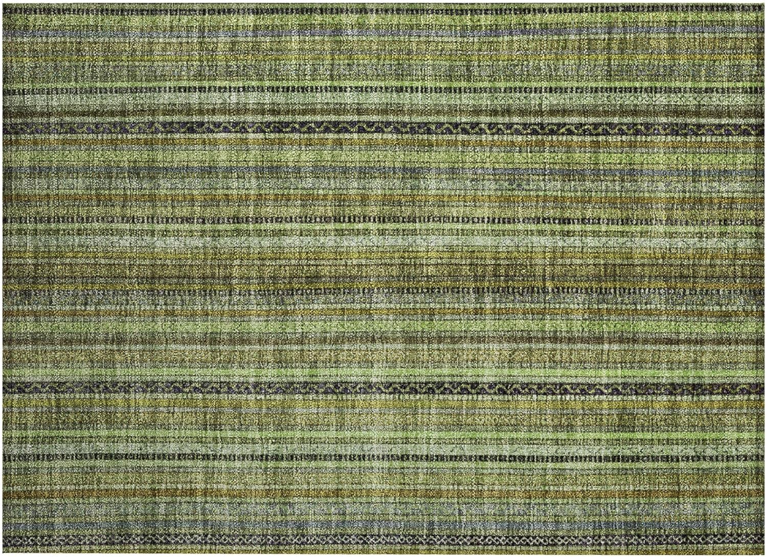 Addison Rugs Chantille ACN1654 Green 1'8" x 2'6" Indoor/Outdoor, Machine Washable, Easy Clean, Non Shedding, Bedroom, Living Room, Dining Room, Kitchen, Patio Rug