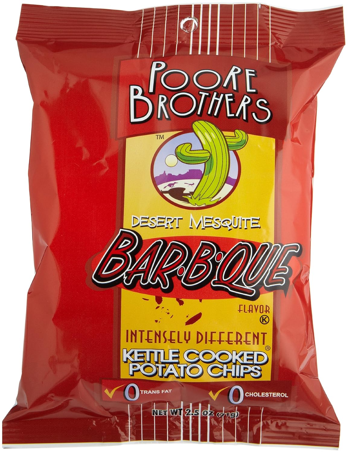 Poore Brothers Desert Mesquite BarBQue Kettle Chips, 2.5