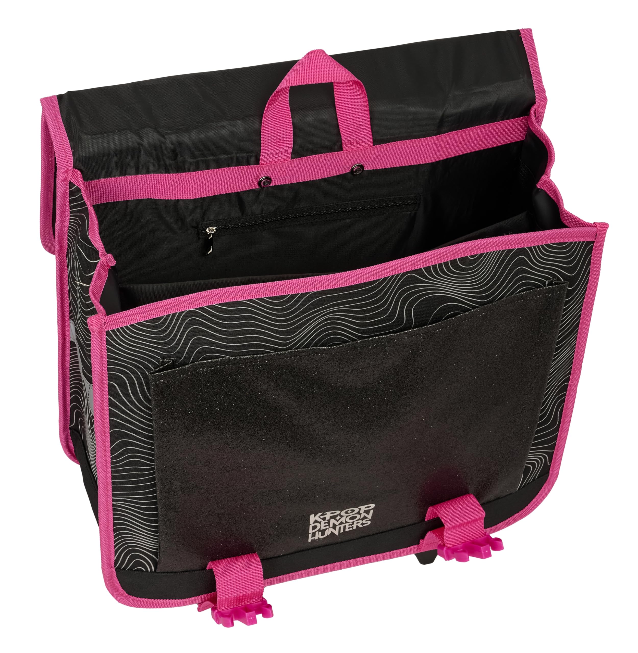 K-Pop Demon Hunters - Energy - Cartera con Carro, Ideal para Niños, Cómodo y Versátil, Resistencia, 40x17x33 cm