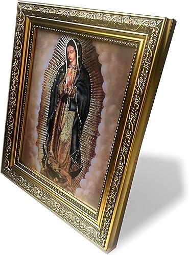 Miniatura 4 de Nuestra Señora de Guadalupe 8" x 10" Católica Framed Art print-wall Plaque- en Ornate, acabado dorado marco. Lamina enmarcada de nuestra señora de