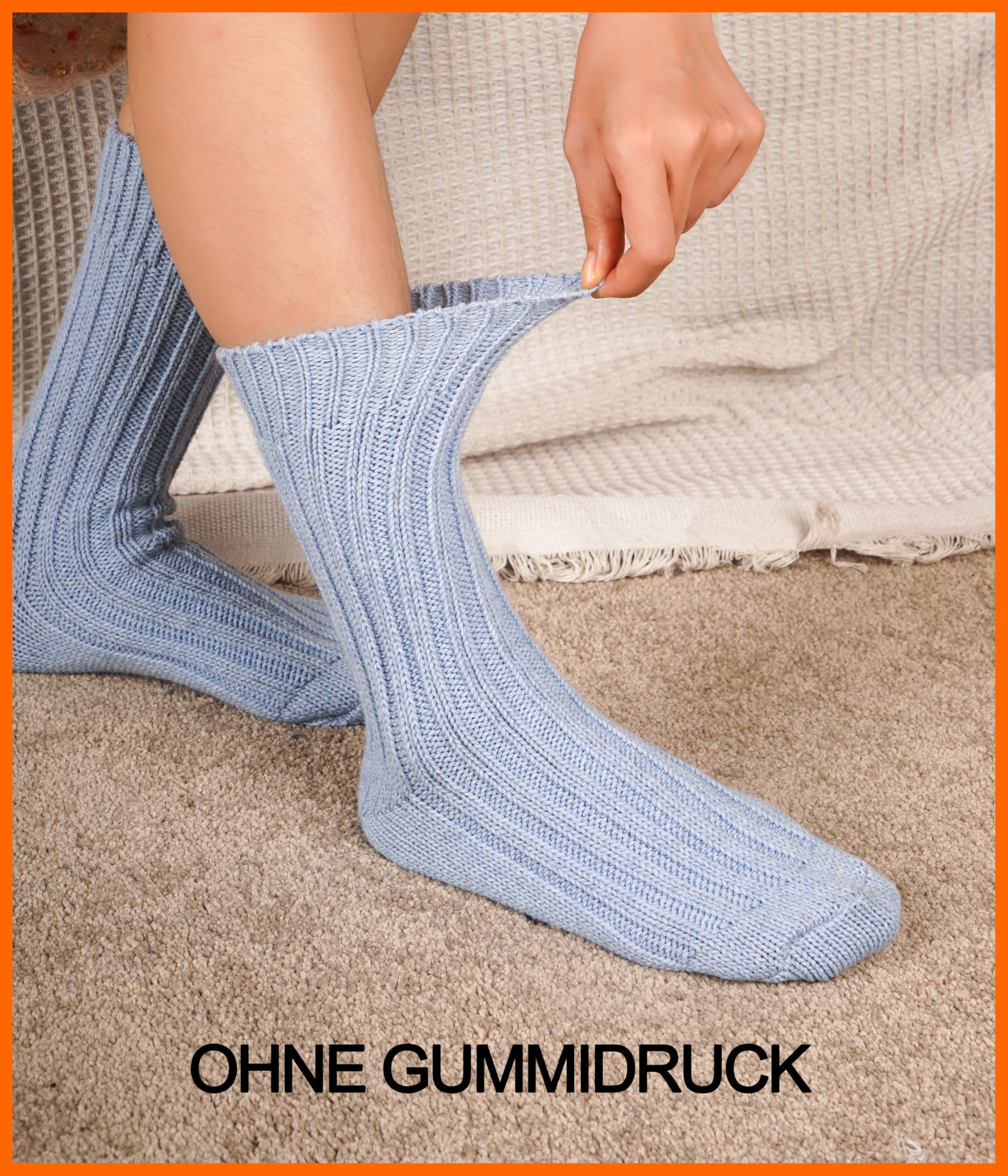 YESWEL Calcetines de Alpaca para Hombre y Mujer Termicos Transpirables Extra Cálidos Lana Gruesa Antideslizantes Invierno