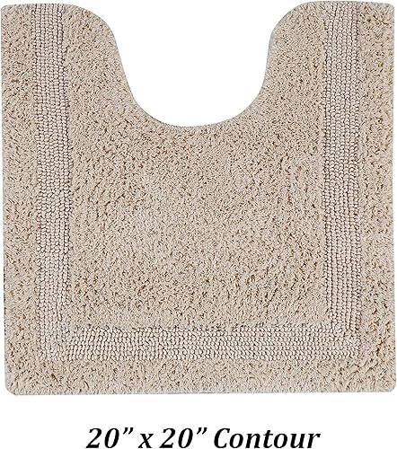 Miniatura 2 de Better Trends Lux Collection - Tapetes de baño 100 % algodón, acolchonados, reversibles, absorbentes, lavables a máquina, para suelo de baño, ducha