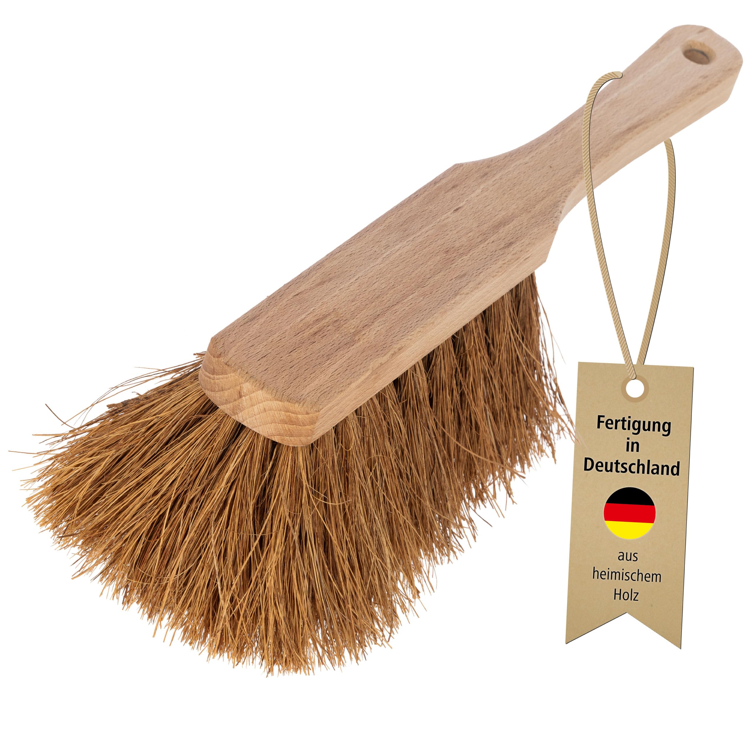 Kerbl 29479 Hand Brush Coconut Flat Wooden Handle with Hole