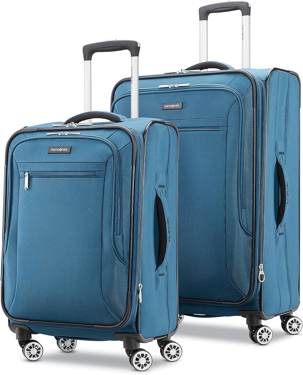 Amazon.com | Samsonite Ascella X Softside Expandable Luggage with Spinners, Teal, 2PC SET (Carry-on/Medium) | Suitcases