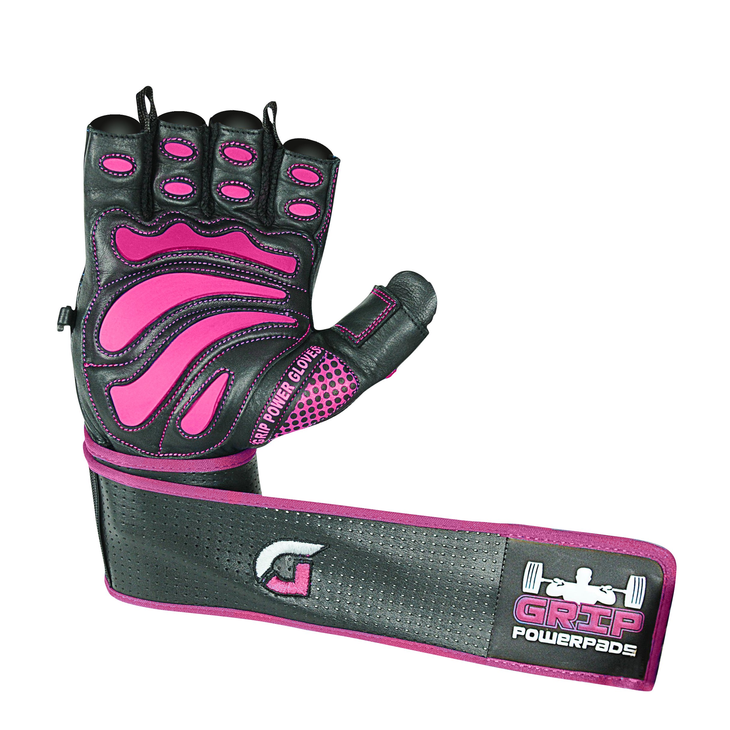 donne Elite guanti da ginnastica in pelle con il design in 5,1 cm ampia polsiere per sollevamento pesi, powerlifting, bodybuilding & Strength training allenamento esercizi