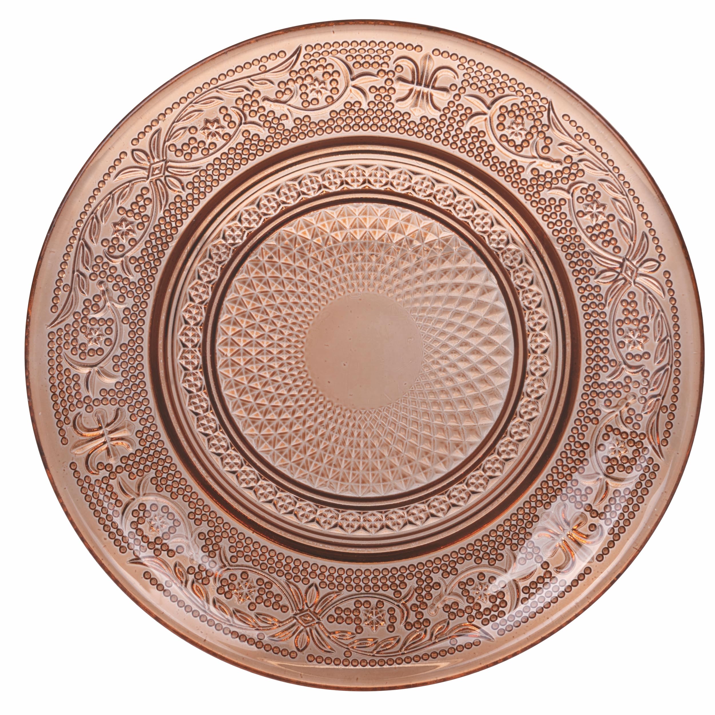 Villa d'Este Home Tivoli Set 6 Piattino pane Ø 15 cm in vetro, Imperial Chocolate