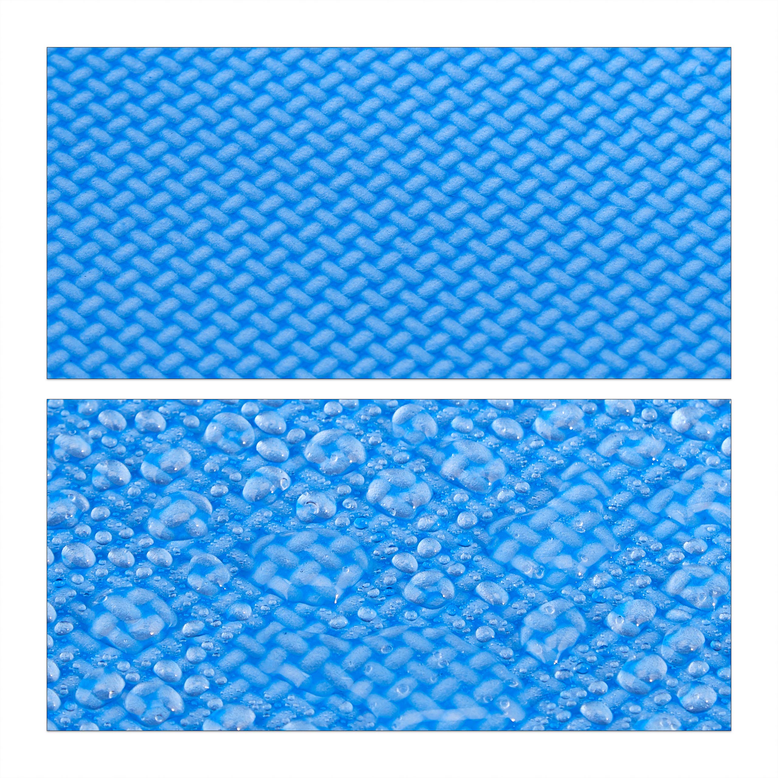 Relaxdays 48x Tappeto da Fitness a Puzzle per la Palestra o da Gioco Bambini, Tappetino in Eva, Area 2,16 m², 30x30, Blu