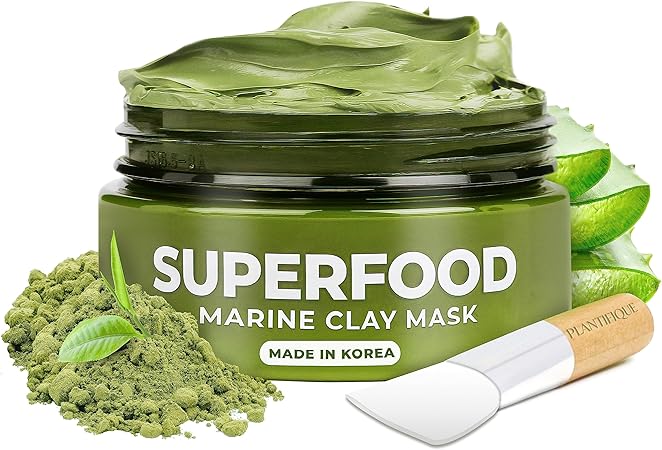PLANTIFIQUE Clay Mask with Avocado & Superfoods - Korean Face Masks Skincare Products - Dermatologically Tested - Masque Visage Beauté - Gift Idea, 100 ml / 3.4 fl oz view 3