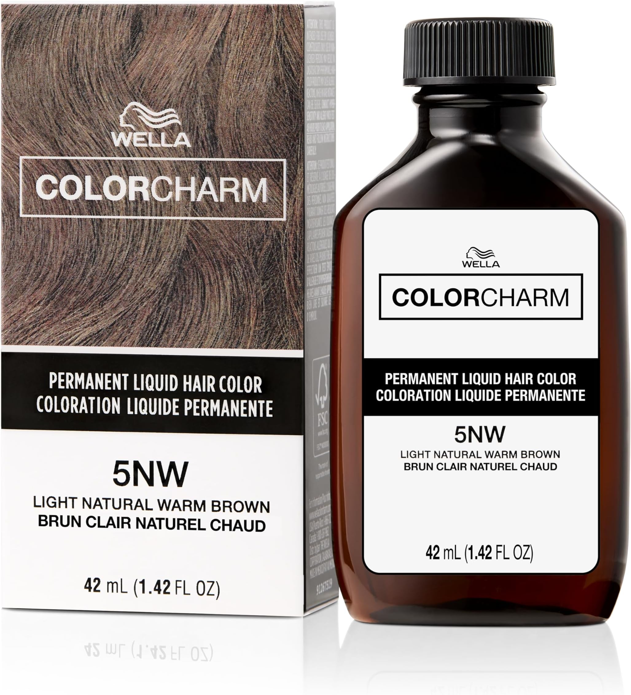 Permanent Liquid Hair Color for Gray Coverage, Light Brown