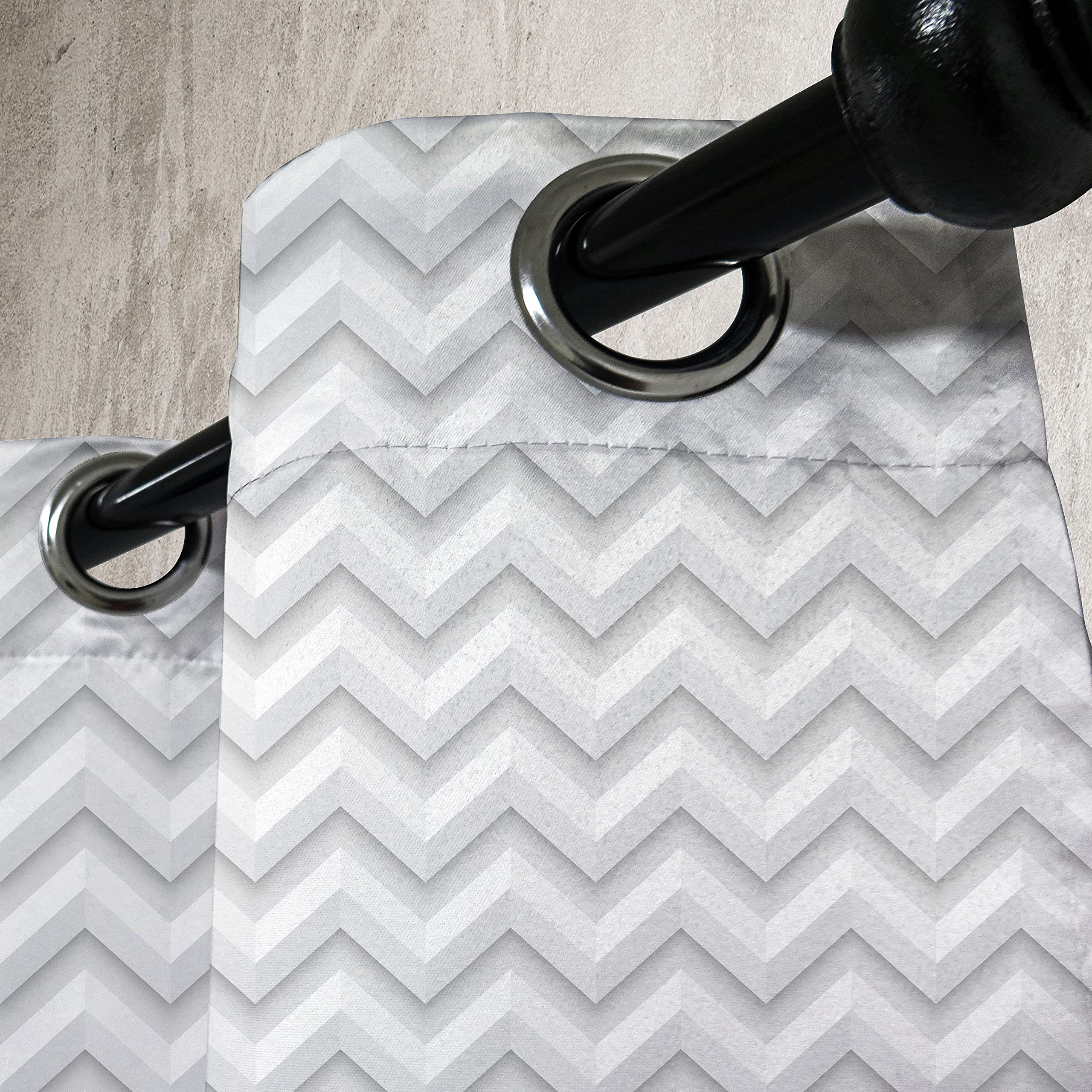 ABAKUHAUS Geometrico Tenda a Pannello Set di 2, Retro Style Chevron