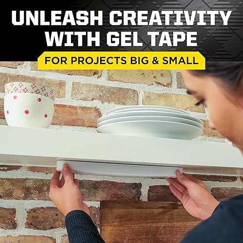 Miniatura 8 de Scotch-Mount Cinta de gel multiusos, cinta de doble cara para aplicaciones resistentes, cinta de montaje extraíble, nanocinta, cinta de montaje