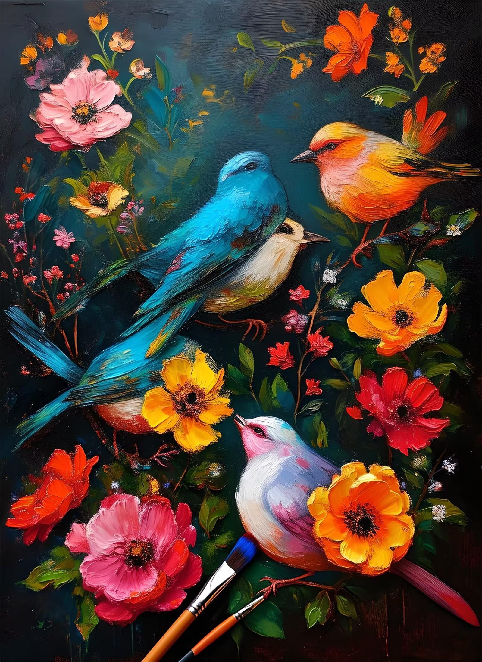 Puzzle 3000 Pezzi, Puzzle Fiore Jigsaw Adulti DIY Classici legno Gioco, Uccello Jigsaw Giochi Rilassamento e Intelligence, Idea Regalo per Lei o Lui, Consigliato a Partire dai 14 Anni 122x81cm g-800