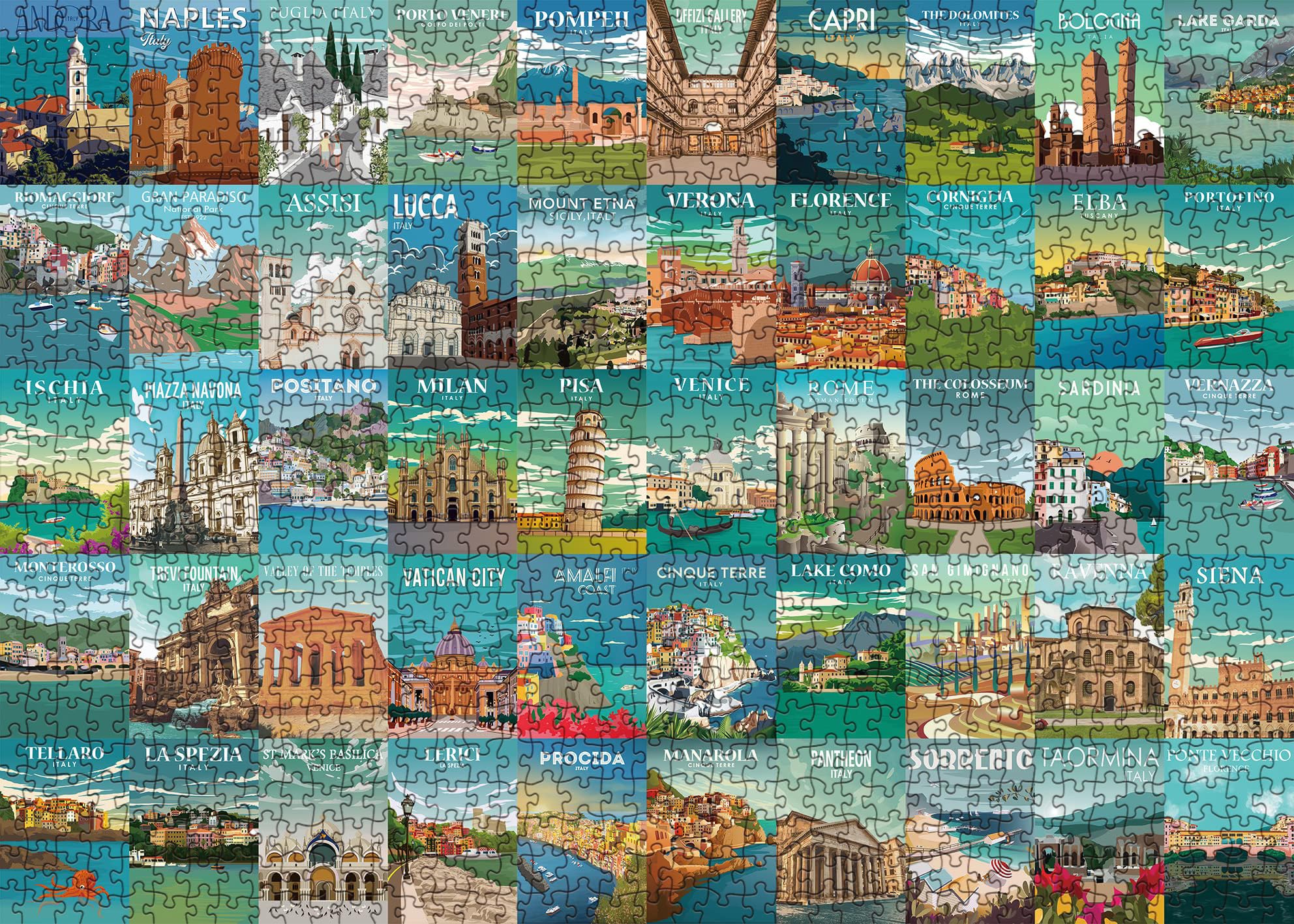 Amazon | イタリアパズル 1000ピース 大人用 チンクエテッレ