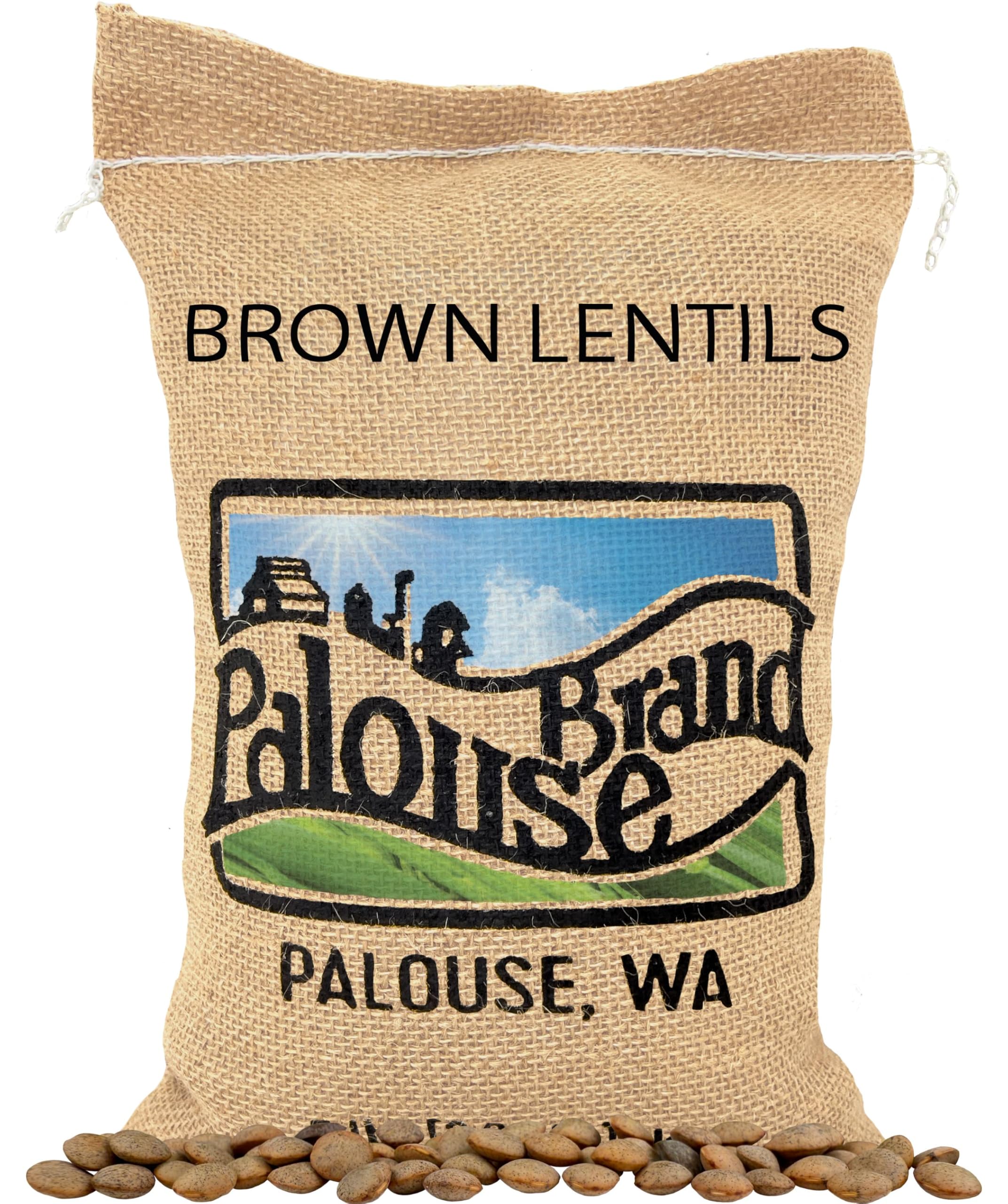 Palouse Brand Certified Glyphosate Residue Free Brown Lentils | 5 LBS | Desiccant Free | Sproutable | Non-GMO Project Verified | Kosher