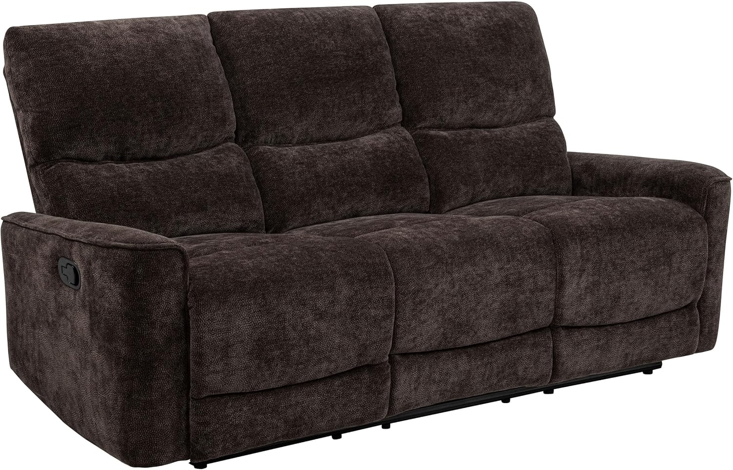 Coaster Home Furnishings - Navarro - 2-Piece Upholstered Reclining Sofa Set with Channel Tufting, Manual Recline, and Padded Armrests - Living Room - Dark Brown - 609571-S2