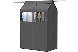 SimpleHouseware Enclosed Dark Grey Garment Rack Cover for Closet