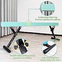 Vista 4 de Viga balana ajustable para niños, haz de gimnasia de 8 pies, haz de piso alto y bajo para todos los niveles de gimnasia, equipo de gimnasia