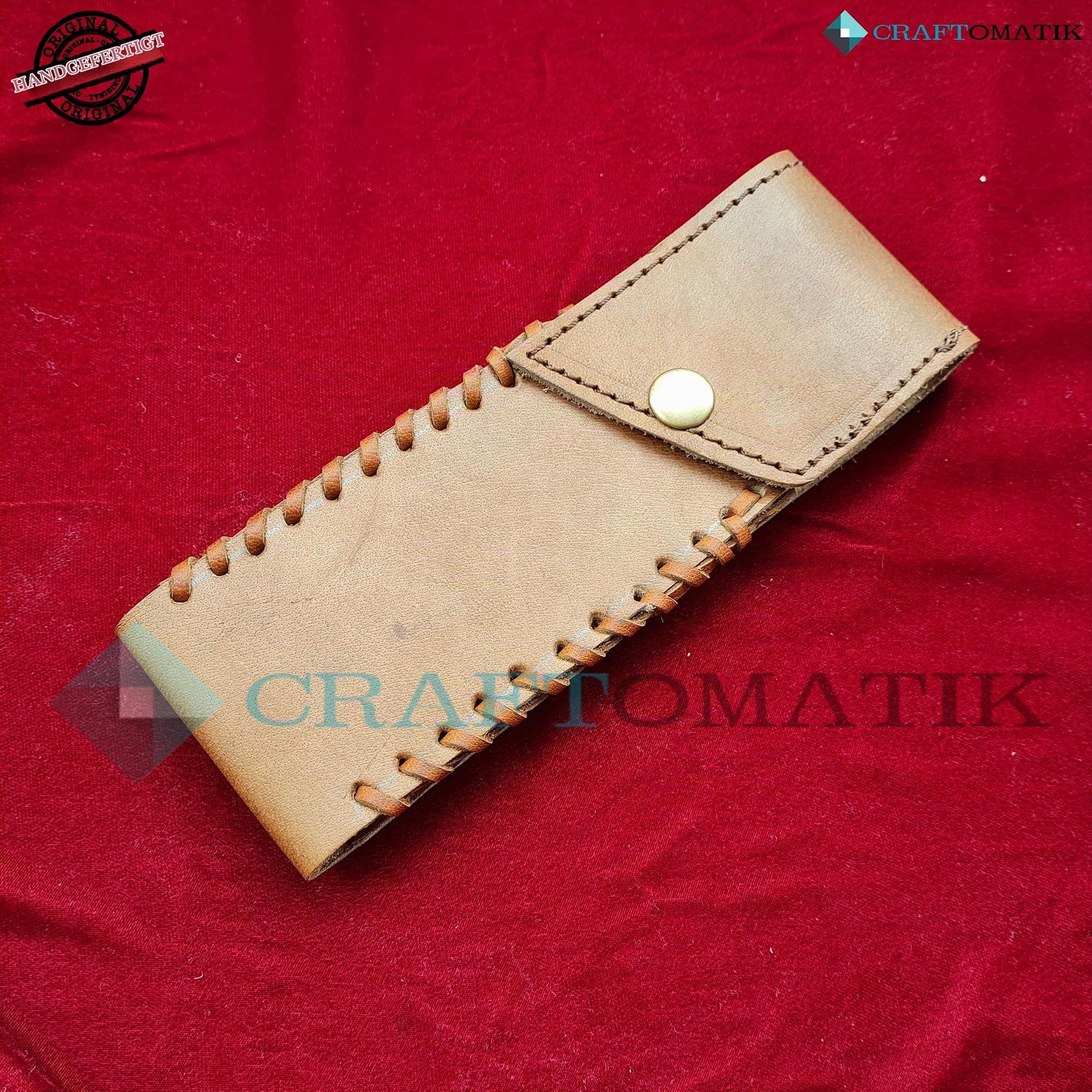 Handgeschmiedetes Besteckset im Mittelalterlichen Stil | 3-teilig (Messer, Gabel, Löffel) mit Ledertasche | Küche, Camping & Grill Geschenkset | HFTC10x