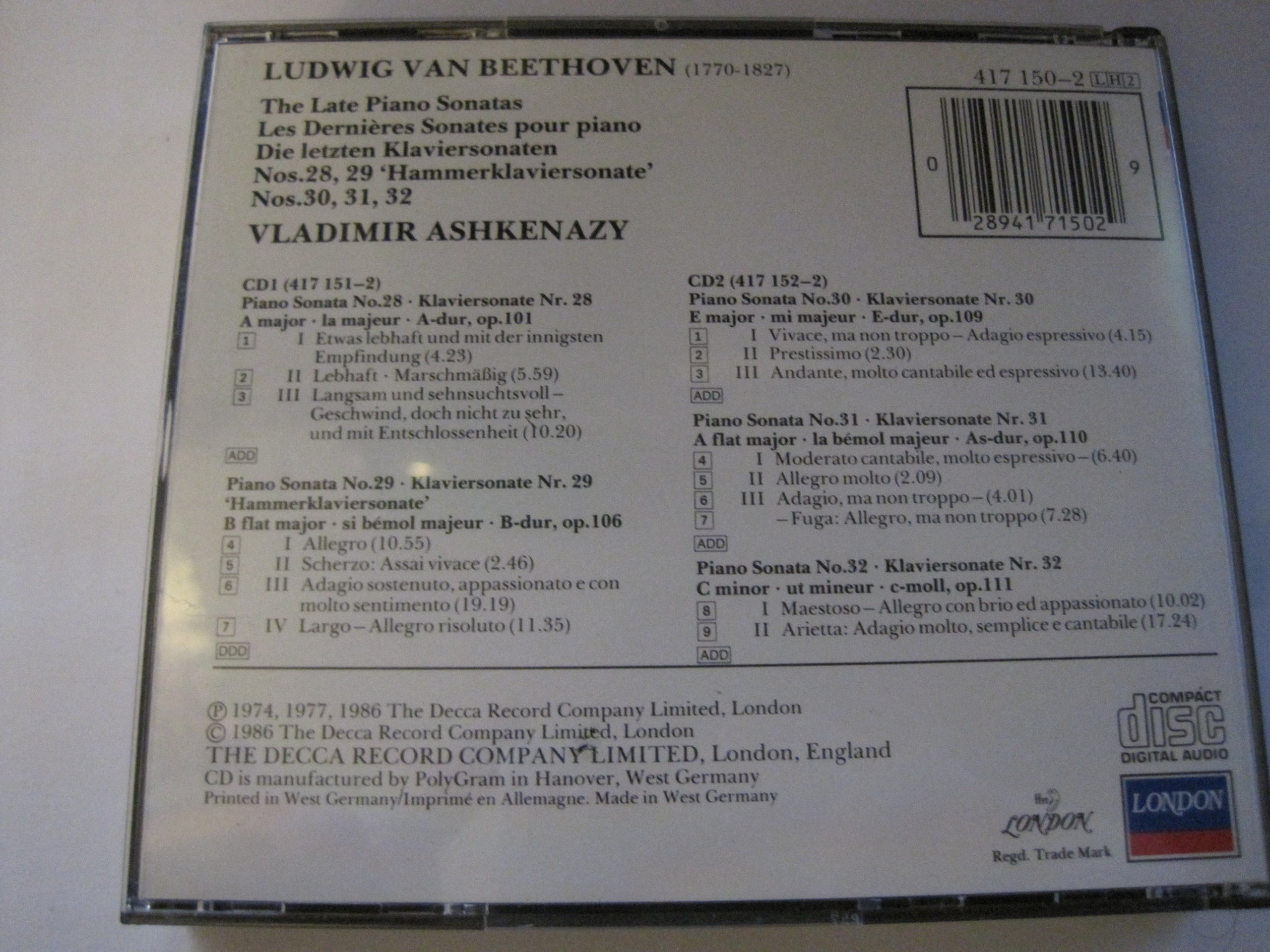 Piano Sonatas 28-32