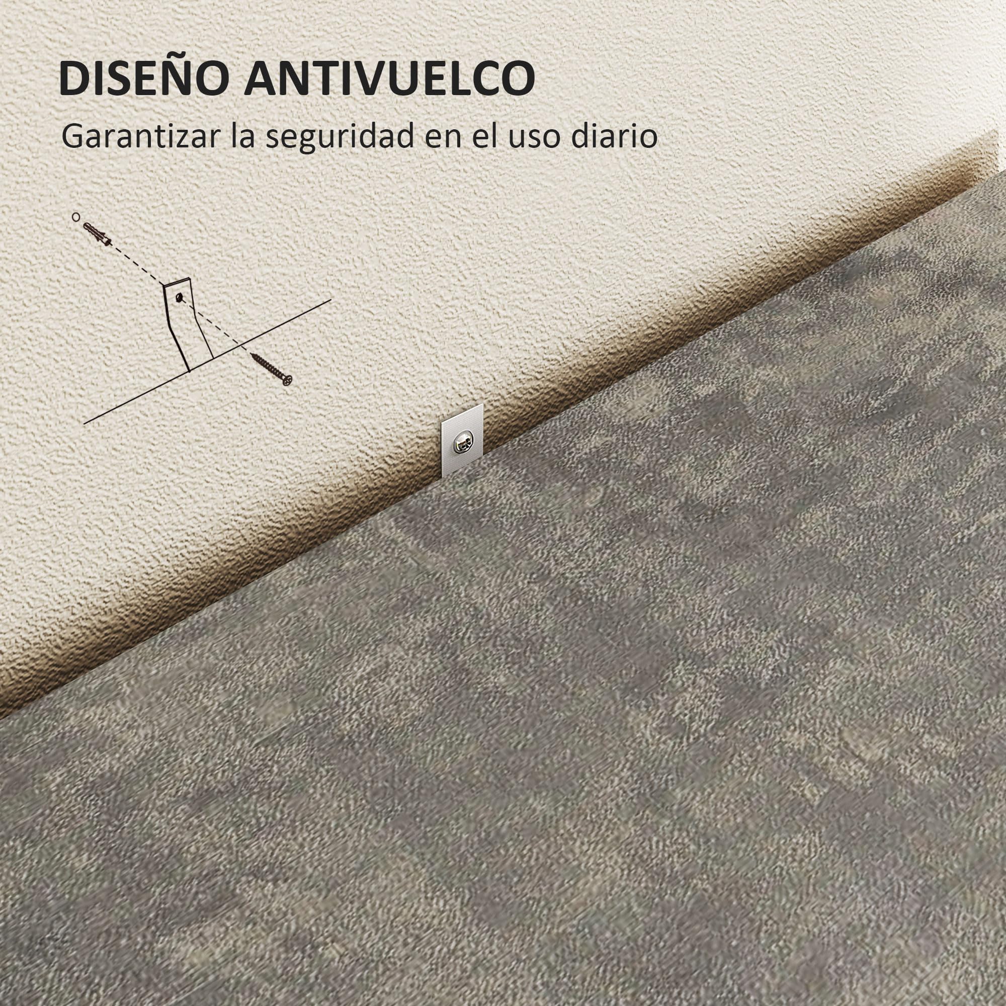 HOMCOM Aparador de 2 Puertas de Cierre Suave Aparador de Salón con Estante Mueble Auxiliar para Cocina Dormitorio Entrada 80x37x80 cm Gris Cemento y Blanco Brillo