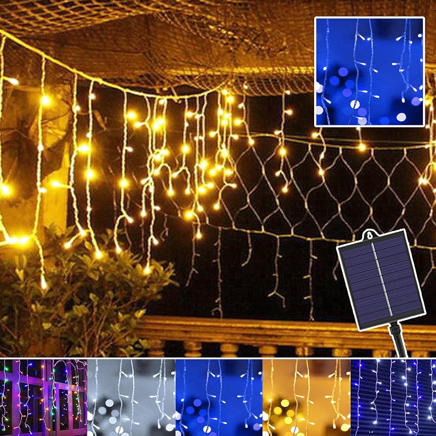 ソーラー LEDイルミネーション Amazon.co.jp: つららライト ソーラー イルミネーション LED 120