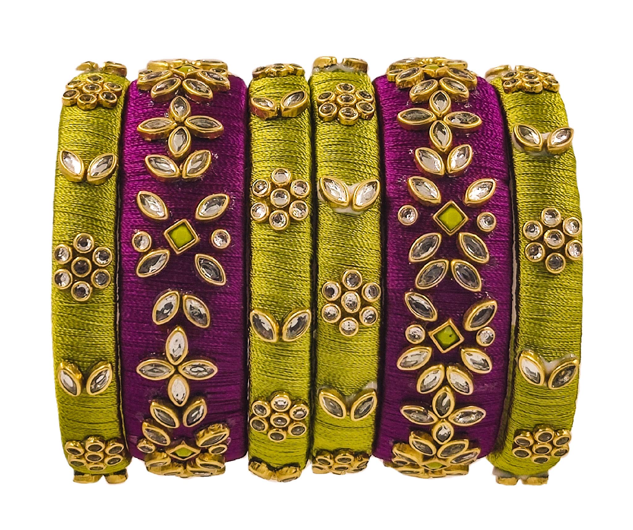 Yaalz Silk Thread Heavy Kundan Worked Fancy Festival Wear 6Pcs Designer Elegant Bangle Sets In Yellow_&_Red Colors (B09V5S34SW) Amazon Price History, Amazon Price Tracker