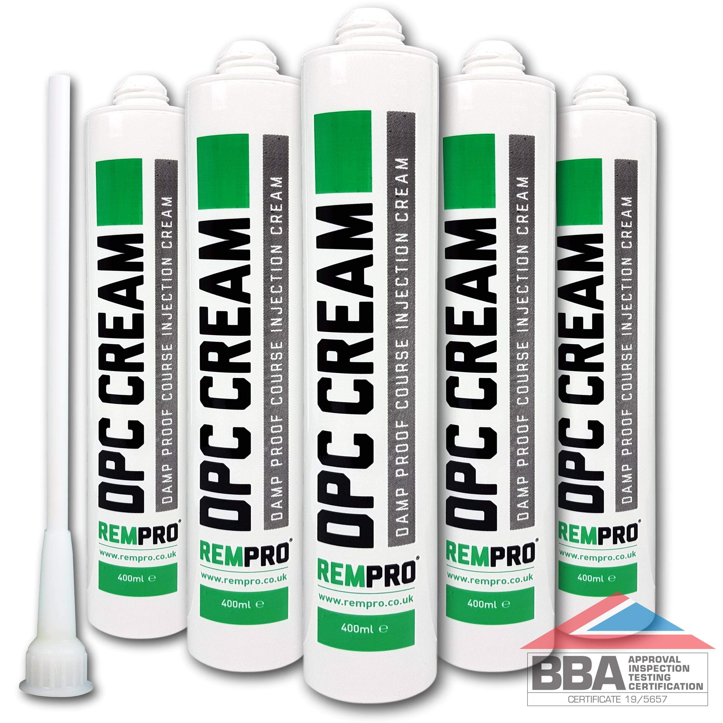 Rempro 5 x 400ml DPC Injection Cream - Treatment & Control of Rising Damp