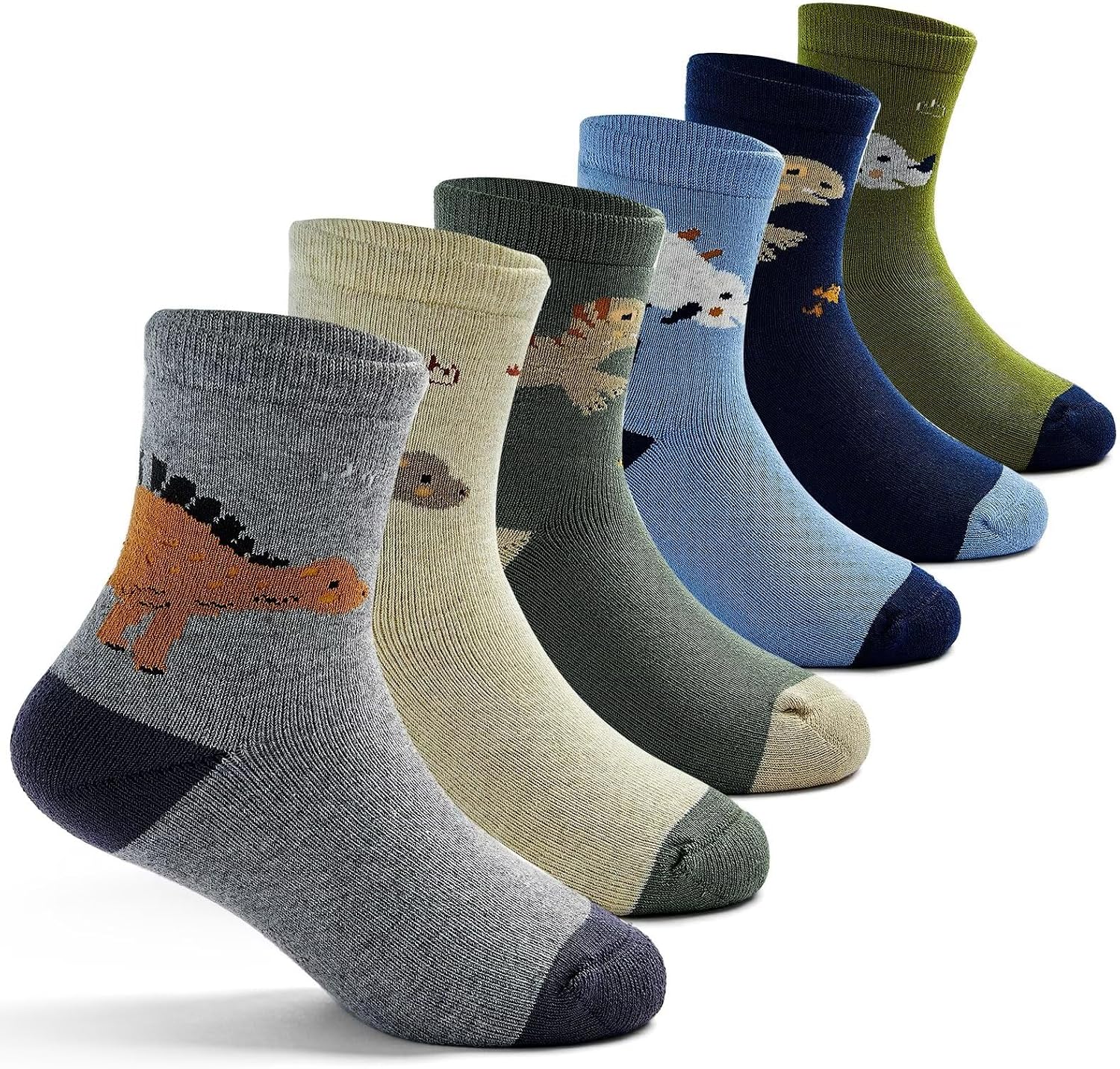 Boys Warm Socks Kids Winter Socks Thicken Terry Thermal Crew Socks for Boys 6 Pack